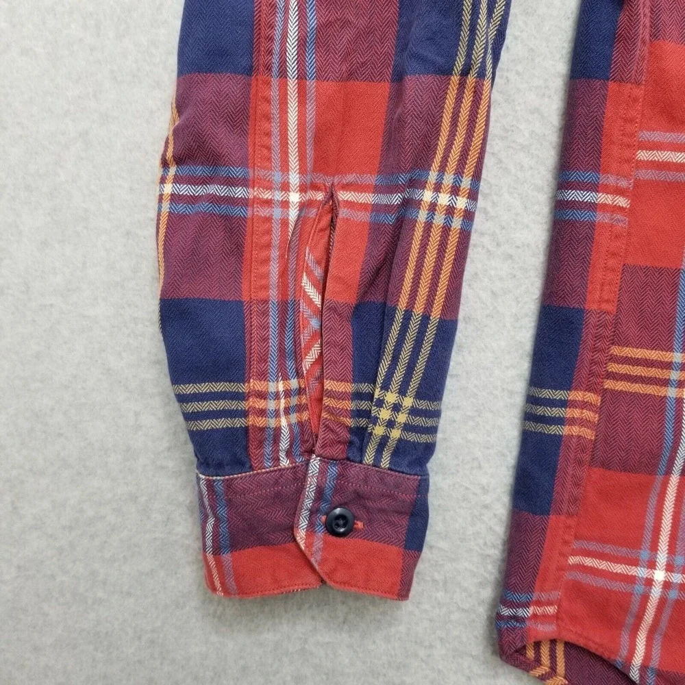 J Crew Shirt Mens Medium Red Button‎ Up Plaid Long Sleeve